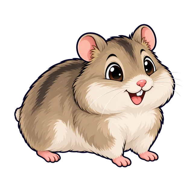 Ilustração de Hamster Anão de Campbell