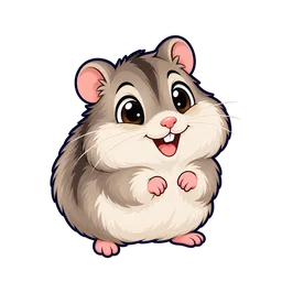 Ilustração de Hamster Anão Russo Winter White