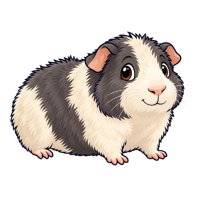 Ilustração de Porquinho-da-índia Rex